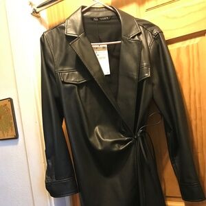 Zara faux leather dress